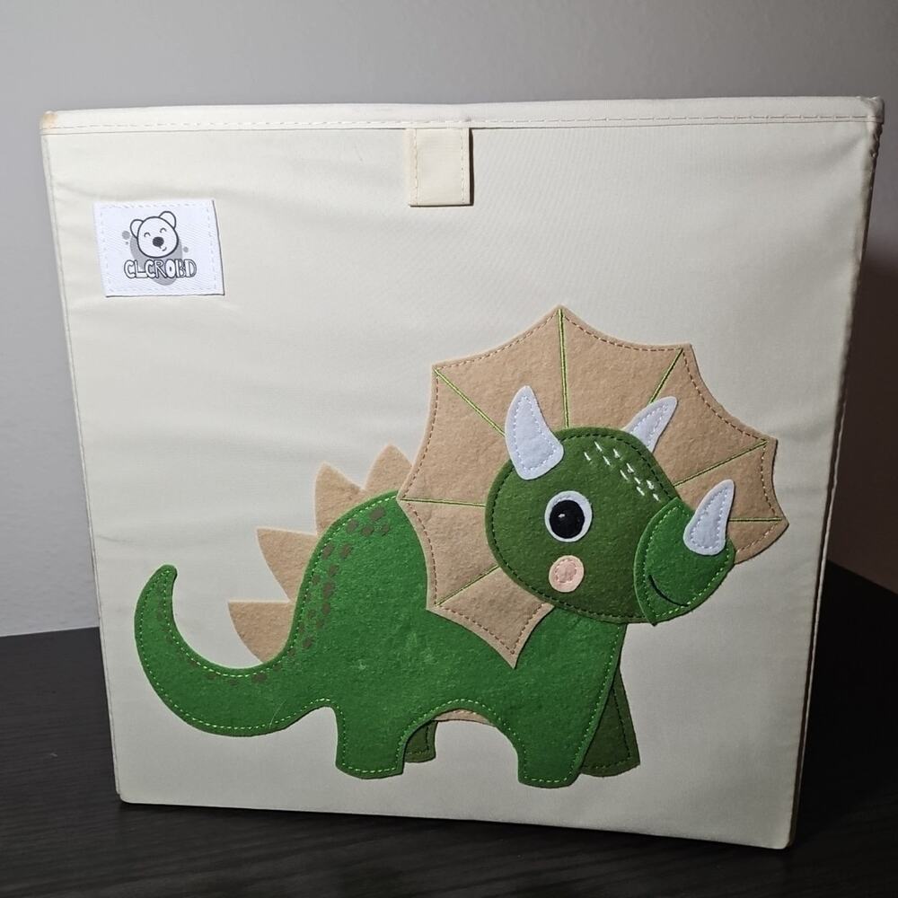 Foldable Dinosaur Cube Storage Bin Fabric Toy Box Organizer Kids Play Room
